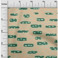 thumbnail image 2 of oneOone Cotton Cambric Brown Fabric Geometric Rounded Rectangle Dress Material Fabric Print Fabric By The Yard 42 Inch Wide, 2 of 4