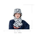 thumbnail image 2 of SCSAlgin Ladies Fashion Fisherman Hat Scarf Set Letter Pattern Warm Hat Bib, 2 of 2