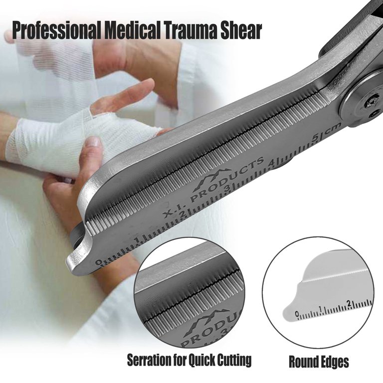 X.I. Products 6 in 1 Multifunctional Trauma Shears, Foldable