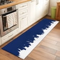 thumbnail image 2 of Abstract Navy Blue 2'x6' Runner Rugs for Hallway Kitchen Bedside Non Slip Washable, Modern Minimalist Graffiti Artwork Entryway Rug Runners with Rubber Backing, Long Carpet Runner for Laundry Room, 2 of 8