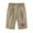 khaki bermuda shorts for women loose fitting-Khaki-03, variant on Lisgai Women's Summer Elastic Waist Knee Length Dandelion Print Casual Loose Plus Size Bermuda Shorts for Women with Drawstring Pockets