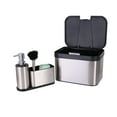 thumbnail image 2 of Organize It All Stainless Steel Compost Bin with Biodegradable Bags, Sink Organizer & Scrub Brush, 2 of 8