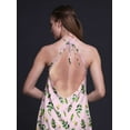 thumbnail image 3 of Bimba Leaves Summer Holiday Party Halter Neck Beachwear Women BacklessÂ&nbsp;Dress-XXX-Large, 3 of 6
