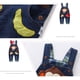thumbnail image 3 of KIDSCOOL SPACE Mono vaquero para bebé niño niña,Pantalones de peto de mezclilla 3D para niño pequeño, 3 of 5
