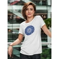 thumbnail image 2 of Evil Eye Flower Shaped T-Shirt Women -Image by Shutterstock, Female Medium, 2 of 4