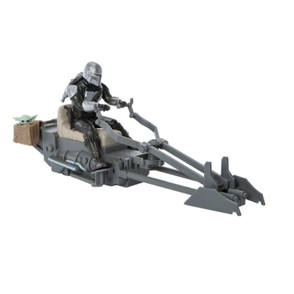 Star Wars RC Speeder Bike Action Figure Set with The Mandalorian & Grogu