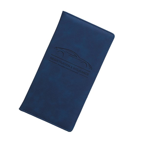 Hioecau Porte-Cartes d'Immatriculation de Voiture Multi-Poches Porte-Cartes d'Assurance Portefeuille Mince en Similicuir Bifold Organiseur de Documents pour Licence Assurance Cartes d'Identité s'Adapte à la Boîte à Gants et Visière