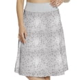 thumbnail image 1 of Women's Grey Ornamental Petals Repeating A-line Printed Skirt Casual Wear, XL, Dimgray Pale Grey, by Ambesonne, 1 of 6