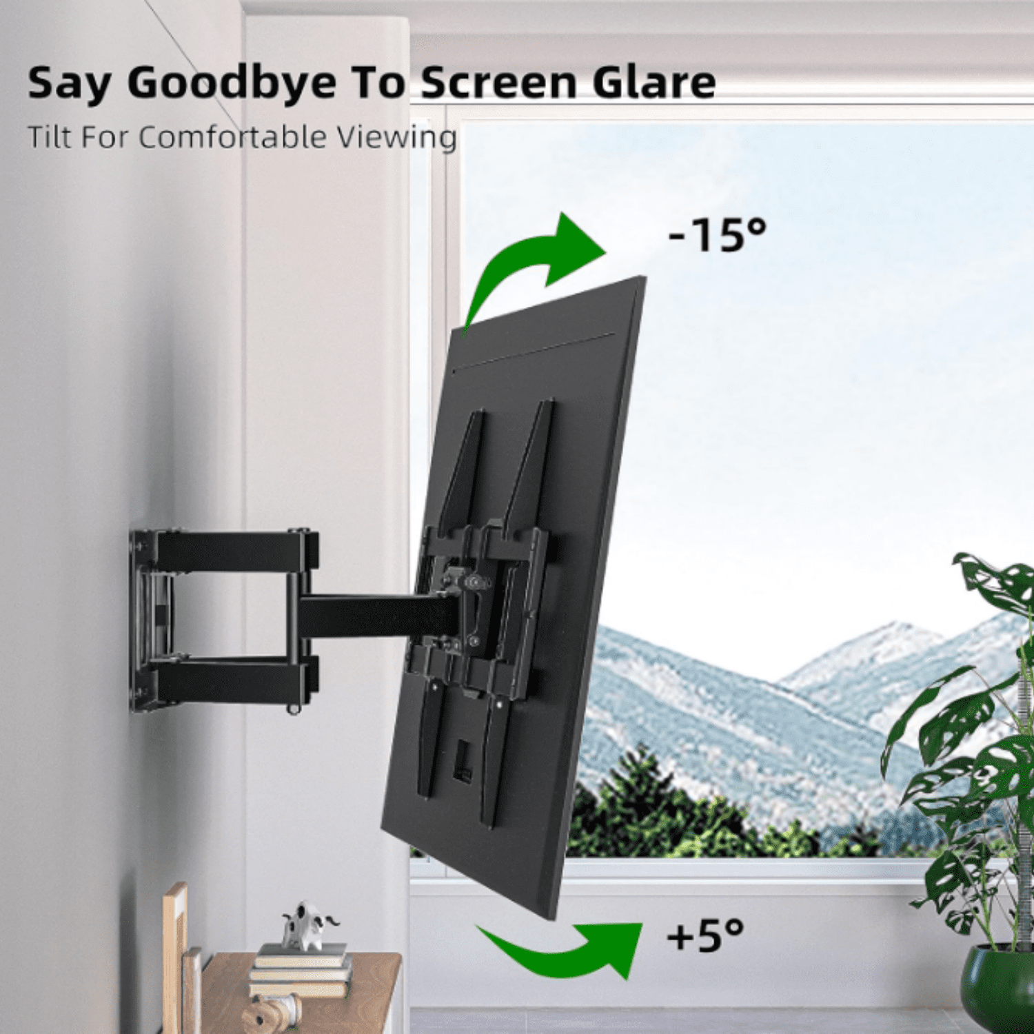 Full Motion TV Wall Mount for Most 37"-84" Flat Screen TV, Swivel or Tilt Wall Bracket with Dual Articulating Arms, for 12"-16" Wood Studs, Max VESA 600x400mm, Load 120 lbs