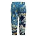 thumbnail image 6 of CLOOCL Women Plus Size Pants Ukiyo-e Kanagawa Surf 3D Printed Ankle Slit Pant Loose Oversize Female Trousers, 6 of 6