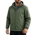 thumbnail image 2 of Fanshiluo Men's Hooded Full‑Zip Windbreaker Jacket, Lightweight Long Sleeve Water‑Resistant Casual Outerwear Coat for Men,S,Big and Tall Men, 2 of 9