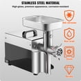 thumbnail image 5 of VEVOR Meat Grinder, 5 Lbs/Min Capacity Electric Meat Grinders with Blade, Grinding Plate, Sausage Maker, Stainless Steel Commercial Meat Mincer for Kitchen Restaurant Butcher Store, 5 of 9