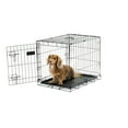 thumbnail image 2 of Carlson Secure Foldable Single Door Metal Dog Crate, Small, Black, 24” L, 2 of 6