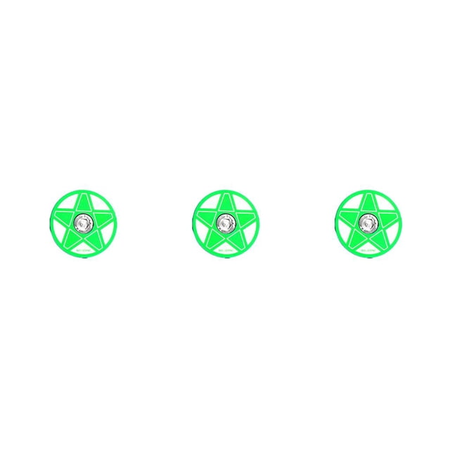 QualitChoice RISK Professional Rustproof Headset Cover Waterproof Exquisite Wear-resistant 28.6mm Front Fork Cycling Headset Accessories Green Pentagonal 3Set