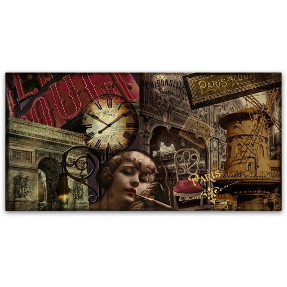 Trademark Fine Art "Streets of Paris II" Canvas Art by Color Bakery