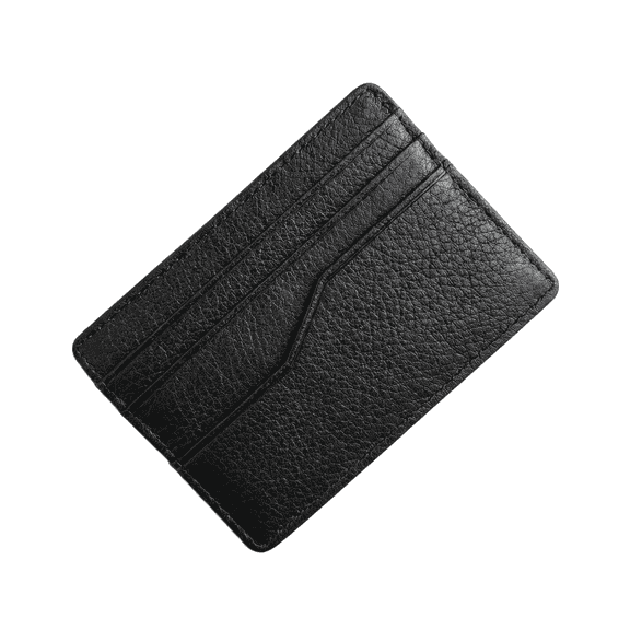 Slim Minimalist Leather Wallet for Men & Women – Genuine Full-Grain Leather Card Holder, Ultra-Thin Front Pocket Wallet, Multiple 6 Cards