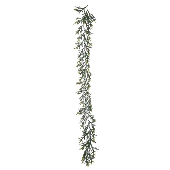 Mikilon Christmas Tree Decorations, Simulated Christmas Rattan Feel Soft Glue Green Plant Pines Needles Cypresses Leaf Door Hanging Wall Hanging Home Layout Interior Decoration ,155CM/5FT, A