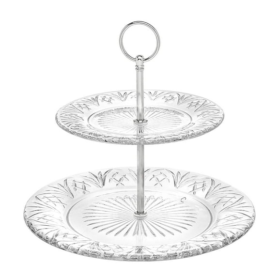 Dublin Crystal 2 Tiered Serving Stand