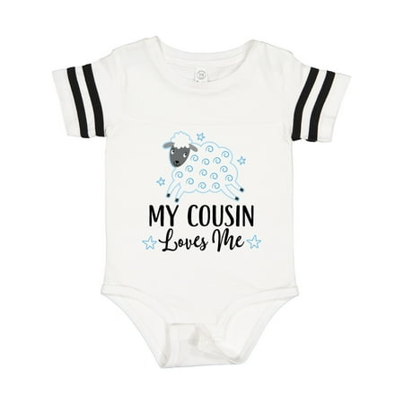 

Inktastic My Cousin Loves Me Lamb Gift Baby Boy or Baby Girl Bodysuit