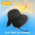 thumbnail image 2 of Sun Straw Hats for Women UPF 50+ Women's Lightweight Foldable/Packable Beach Sun Hat, 2 of 6