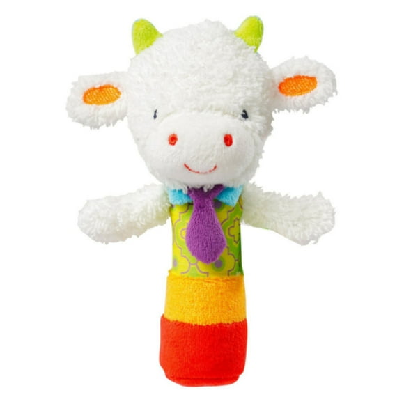 Plush Animal Rattle Built-in BB Sounder Cute Bear Sheep Owl Deer Horse Soft Hand Bell Emotional Comfort Sensory Toys Educational Toy Baby Plush Doll Toy Boys Girls Gift