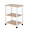 Light Beige / White, variant on SESSLIFE 3 Tiers Kitchen Storage Cart, Kitchen Island with 10 Hooks, Vintage Oven Stand Coffee Bar with Black Frame, Multifunctional Workstation for Kitchen, Living Room