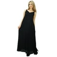 thumbnail image 2 of Bimba Women's Solid Spaghetti Strap Maxi Dress for Summer Beach Wear Sundress, 2 of 9