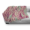 thumbnail image 3 of Pink Zebra Soft Flannel Fleece Throw Blanket, Funky Fashion Pattern with Colorful Zebra Stripes Pastel Tones Modern, Cozy Plush for Indoor and Outdoor Use, 60" x 80", Multicolor, by Ambesonne, 3 of 6