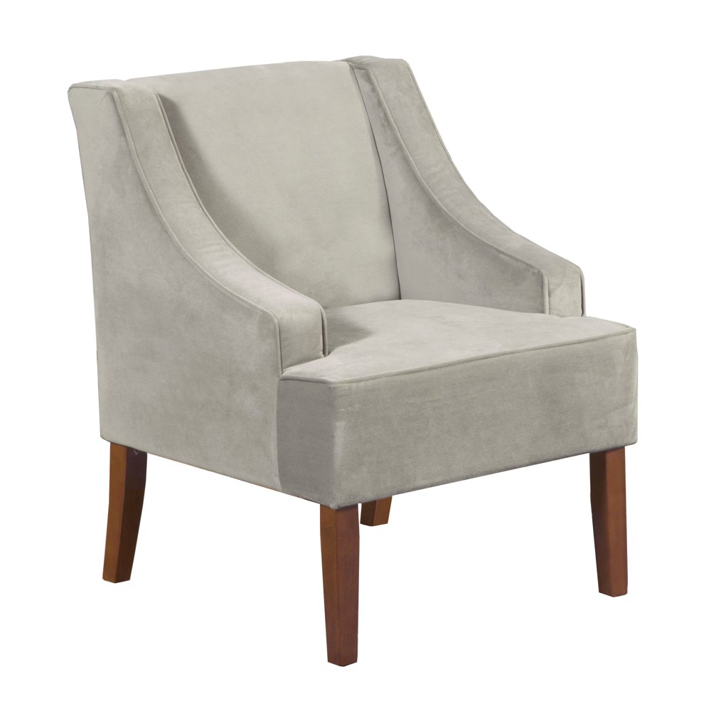 HomePop Velvet Swoop Arm Accent Chair - Walmart.com - Walmart.com