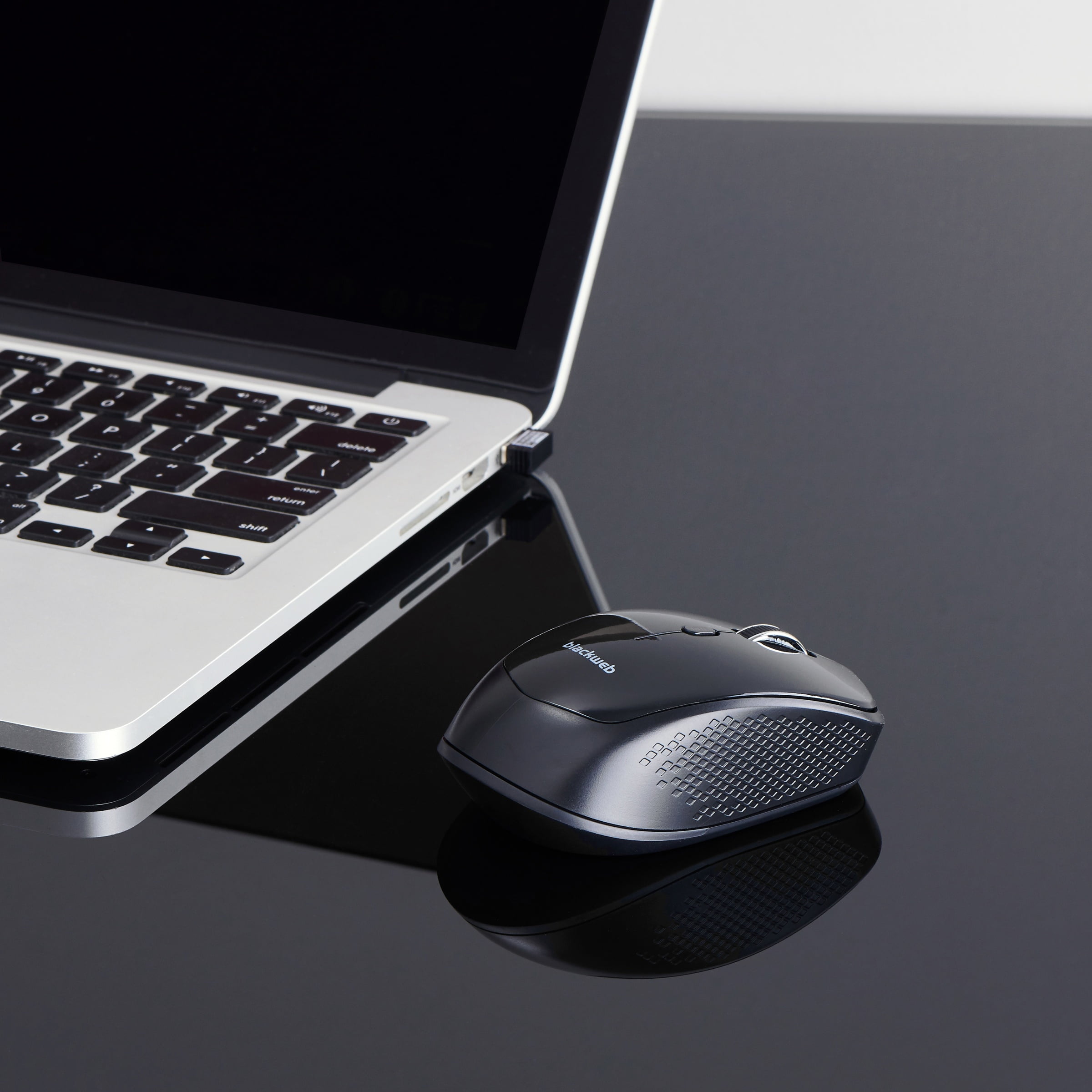 BlackWeb 6Button Wireless Mouse Black Computer Legit Gaming Bluetooth