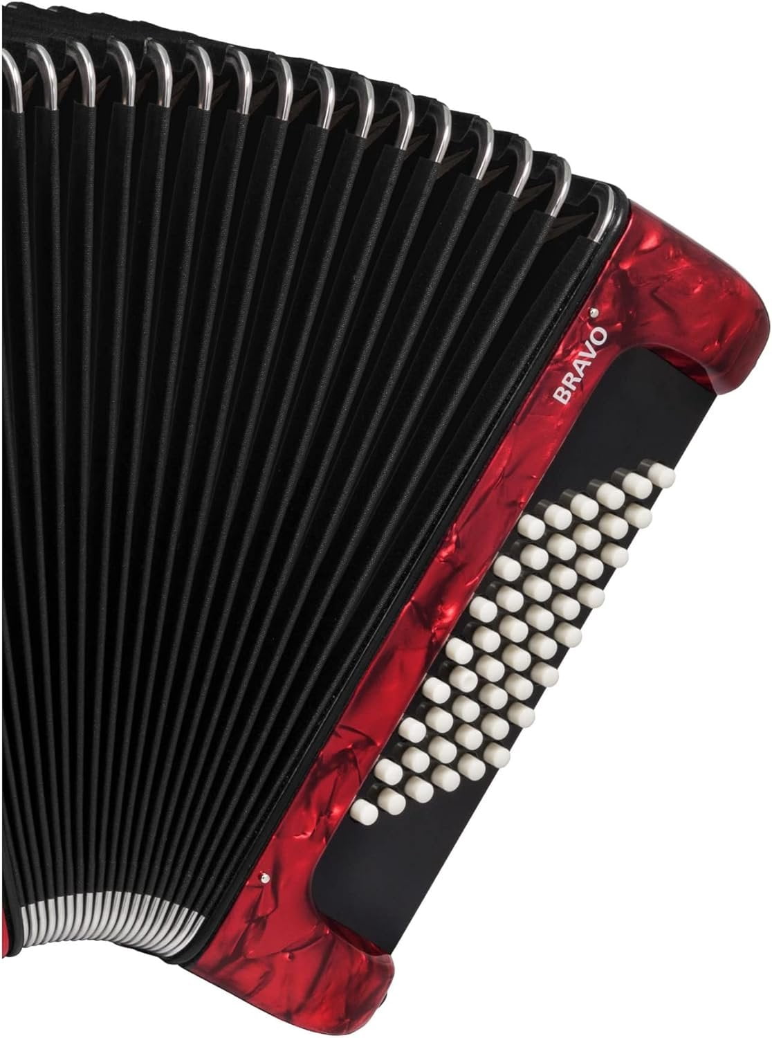Hohner Bravo II 48 Chromatic Piano Key Accordion (Red)