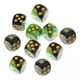 thumbnail image 1 of Paquete De 4 Dados De Seis Caras De 10 Piezas, Juguetes Opacos Para Fiestas, Para , RPG, Enseñanza De Matemáticas, Verde, 1 of 7