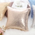 thumbnail image 6 of PiccoCasa 2Pcs Decorative Sequin Throw Pillow Covers for Party, 16x16 inch, Rose Gold, 6 of 7