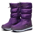thumbnail image 2 of Kidagic Women's Snow Boots Thick Soled Protective Winter On Boots for Women(Color:Purple,Size:7), 2 of 4