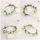 thumbnail image 2 of KAKOWELY 1 diadema de corona nupcial para novia, accesorio para el cabello para bodas en la playa (blanco, verde), 2 of 5