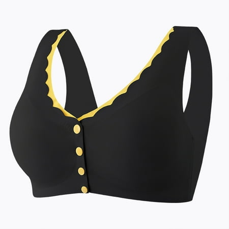 

Front Snaps Full Coverage Bras for Women Clearance Comfortable Front Closure Sports Bras Breathable Everyday Bras Lingerie Push Up Wireless Support Bra Front Fastening Bras for the Elderly
