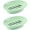 2pcs Green, variant on WEIKE 2pcs Oval double-layer soap holder with drain hole, easy to clean, suitable for bathroom home use