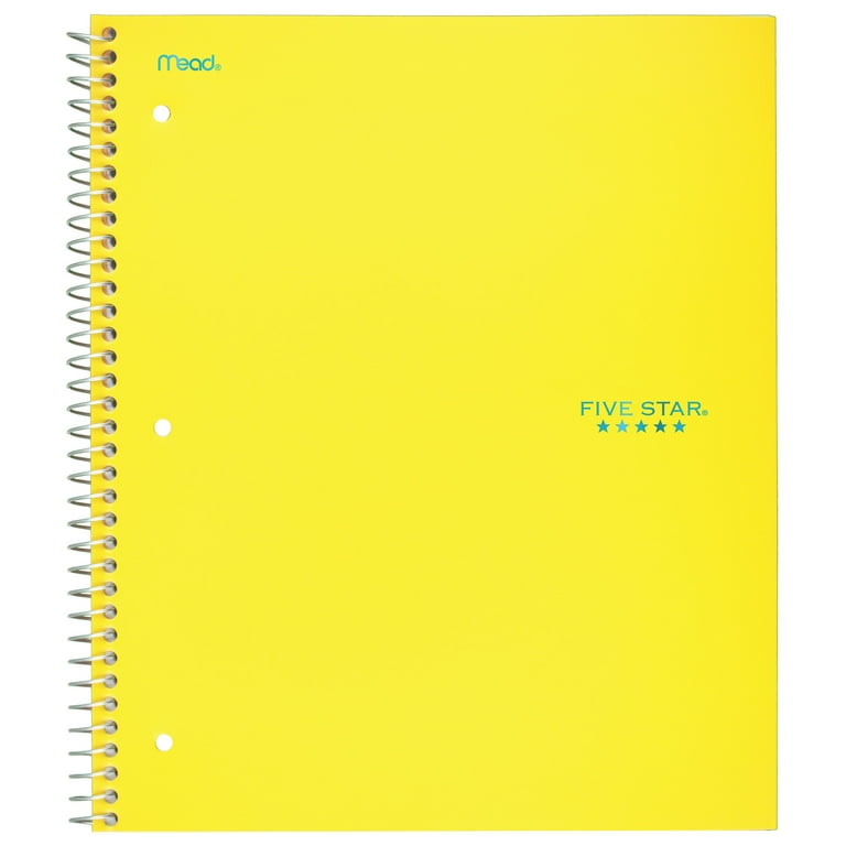Five Star Notebook, 3 Subject, College Ruled, Assorted Five Star Notebook, 3 Subject, College Ruled, Assorted