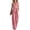 Pink, variant on Women's V Neck Wide Leg Jumpsuit Sleeveless Belted Casual Dressy One Piece Outfit