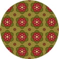 thumbnail image 1 of Ahgly Tapis Rond Lavable en Machine Intérieur Transitionnel Rouge Safran, 3 Pieds Rond, 1 of 7