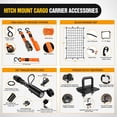 thumbnail image 4 of Nilight 60" x 24"x 7.87" Folding Carrier Fits 2-Inch Receiver 500 Lbs Capacity Bag Net Ratchet Straps Lock Stabilizer for SUV Pickup RV Van, 4 of 9