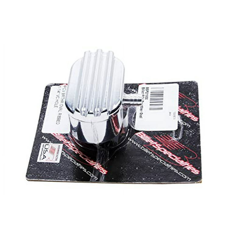 Billet Specialties Billet Breather Oval Ribbed 1-1/4 Billet Specialties Billet Breather Oval Ribbed 1-1/4