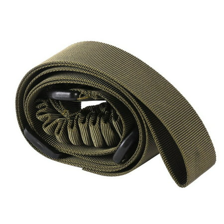 Multi-Function Nylon Outdoor Adjustable Tactical single point Bungee Sling Strap Army Green