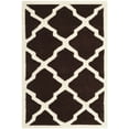 thumbnail image 2 of SAFAVIEH Chatham Franklin Geometric Wool Area Rug, Dark Brown/Ivory, 2' x 3', 2 of 8