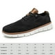 thumbnail image 2 of Zapatos para caminar de malla para hombre Zapatillas de deporte de malla plana Soporte para arco Sólido para viajes al aire libre, 2 of 7