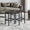 thumbnail image 6 of LEDREM 2-Pack Industrial Bar Stools - 264lb Capacity, Space-Saving Design, Footrest, Easy Assembly, Charcoal Gray and Black, 6 of 6