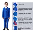 thumbnail image 4 of Conjunto de traje Wehilion para niños, esmoquin ajustado, azul claro, talla 16, 4 of 7
