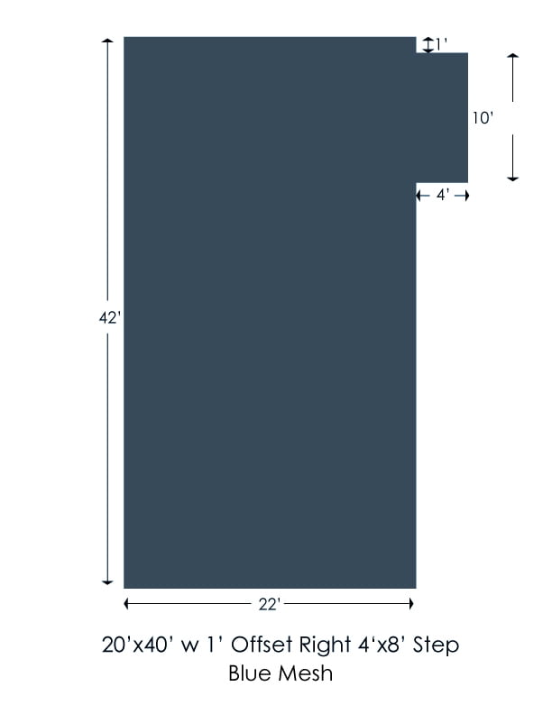 WaterWarden in-Ground Pool Safety Cover Rectangle, Fits 20' x 40'+4' x 8', 1 Foot Offset Right, UL Classified to ASTM F1346