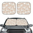thumbnail image 2 of Balery 2 Piece White Goose Car Windshield Sun Shade|Foldable Front Windshield Shade for Car Front Window for Most Sedans SUV Truck-Medium, 2 of 7
