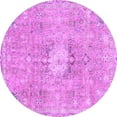 thumbnail image 1 of Ahgly Company Indoor Round Abstract Purple Modern Area Rugs, 6' Round, 1 of 4